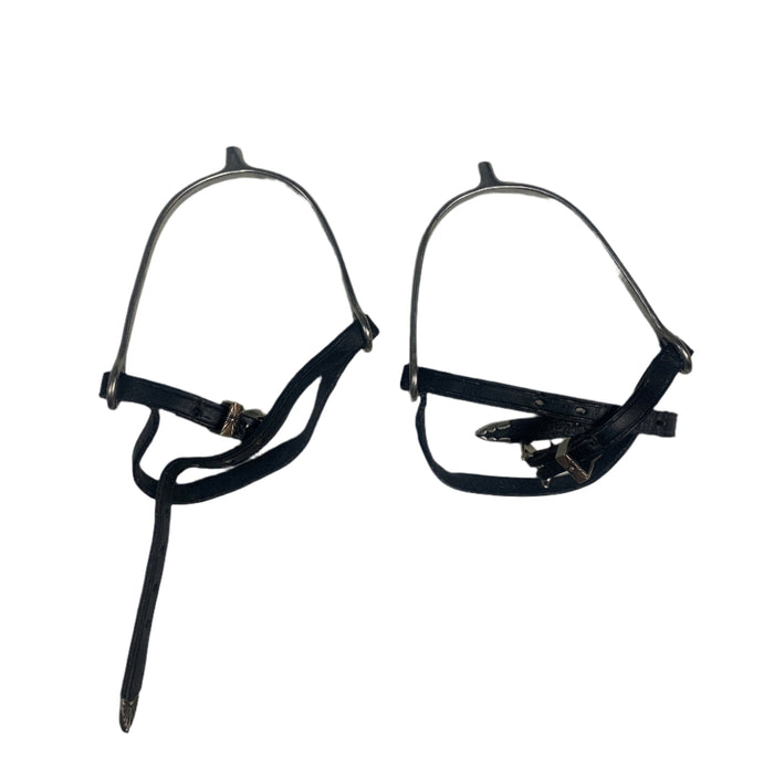 CNT 2876I Small Rounded Spurs with Sliver Buckle Straps