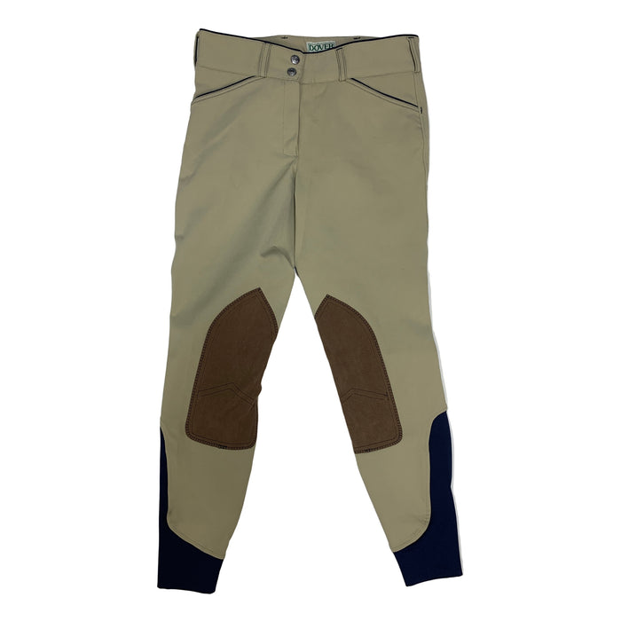 CNT 2895M Dover Knee Patch Breeches Tan with Navy Pipping 26