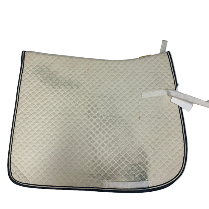 CNT 2898R Kavalkade Dressage Pad White with Black Piping