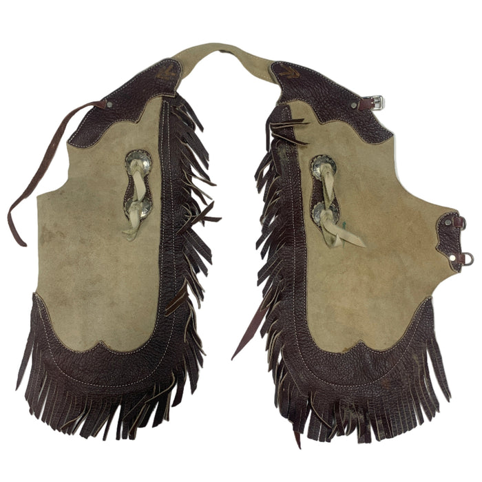 CNT 2898GG Western Half Chaps Kids Size Tan/Brown