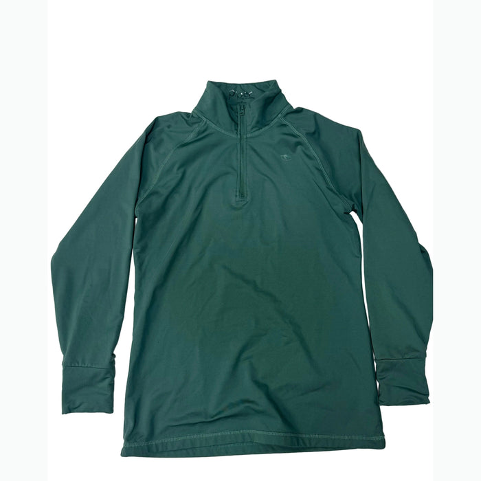 CNT 3125A Piper Quarter Zip Long Sleeve Shirt Green Medium