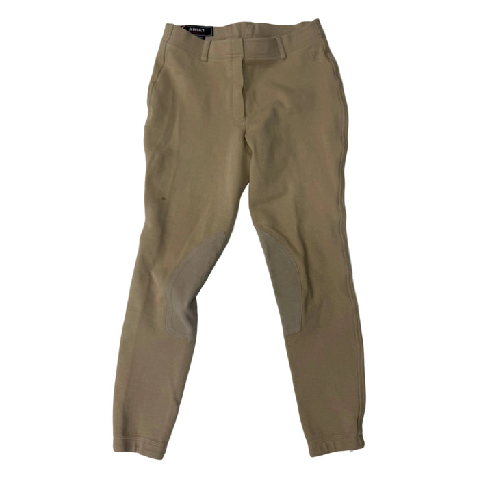 CNT 3127A Ariat Knee Patch Breeches Tan Youth 16R