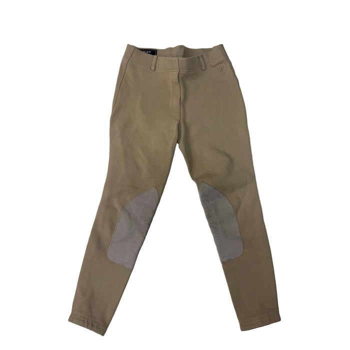 CNT 3127B Ariat Knee Patch Breeches Tan Youth 14