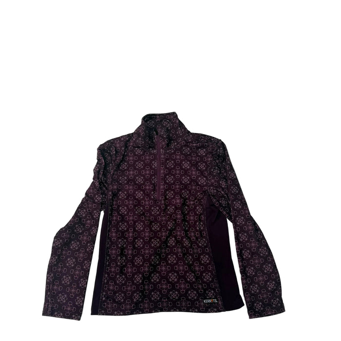 CNT 3121H Kerrits Kids 1/4 Zip Long Sleeve Shirt Purple Bits Small