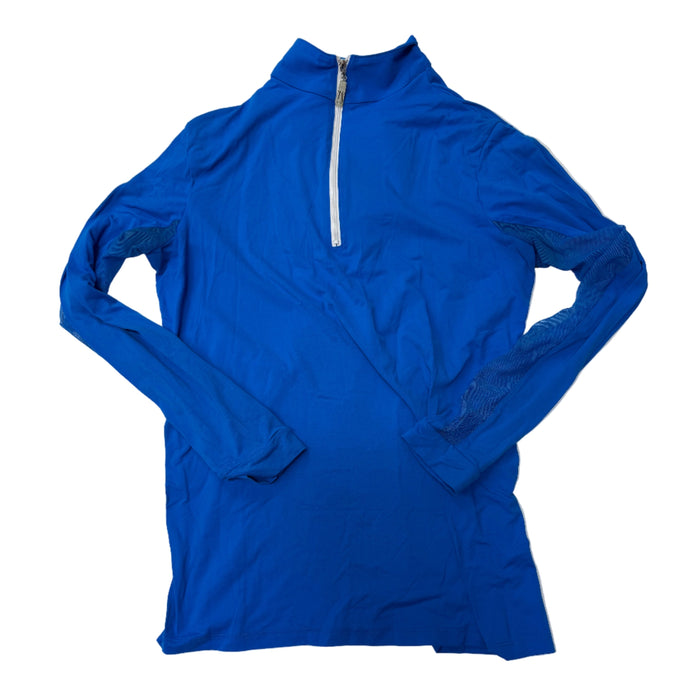 CNT 2140W Tailored Sportsman 1/4 Zip Long Sleeve Shirt Blue Medium