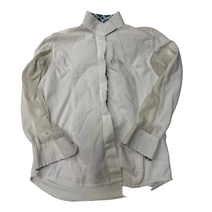 CNT 2140LL Equine Couture Long Sleeve Show Shirt White 8