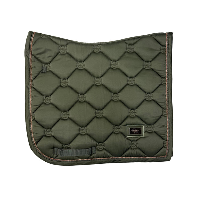CNT 3130A Equestrian Stockholm Dressage Pad Green/ Rose Gold