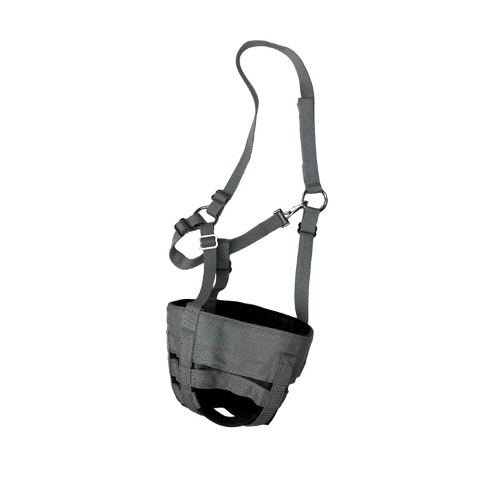 CNT 3130H Nylon Breakaway Grazing Muzzle Grey approx. Full