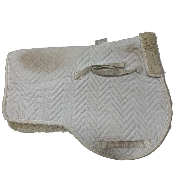CNT 2937D Fleeceworks Sheepskin Shaped Shimmable Pad White