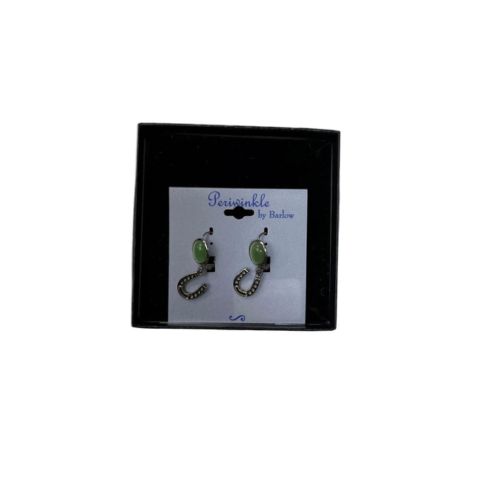 CNT 3143R Barlow Horseshoe Earrings Green
