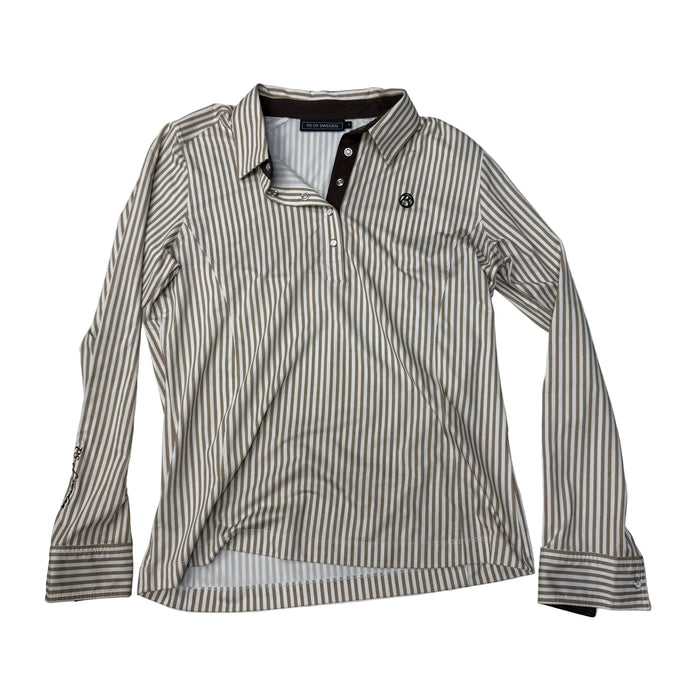 CNT 3145X P.S. Of Sweden Long Sleeve Shirt Brown Striped Medium