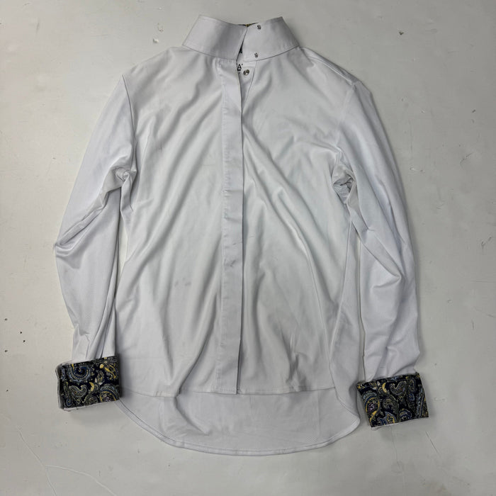 CNT 3145V Ovation Long Sleeve Button Up Show Shirt White 36