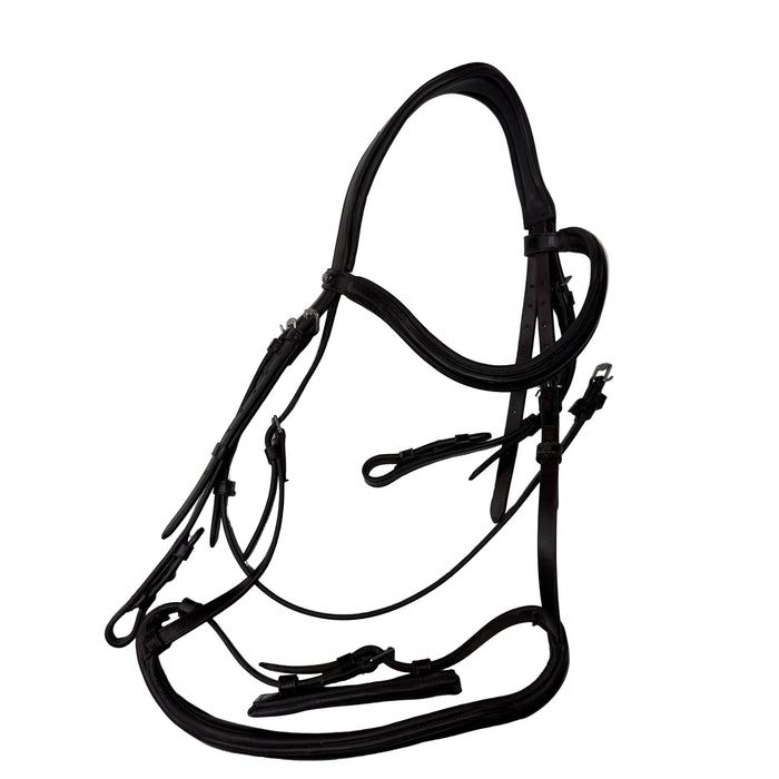 CNT 3145N Premier Equine Bridle with Crank Noseband Black