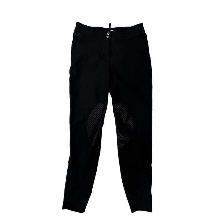 CNT 3151D Dover Saddlery Knee Patch Breeches Black 30