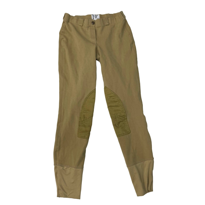CNT 3151C Tuffrider Knee Patch Breeches Tan 28
