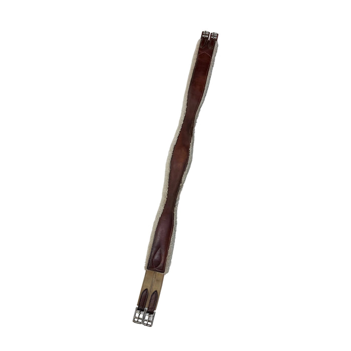 CNT 3164A Fleece Lined Leather Girth Brown 52”