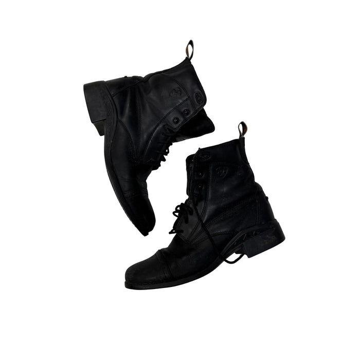 CNT 3165A Ariat Lace Up Paddock Boots Black 8.5