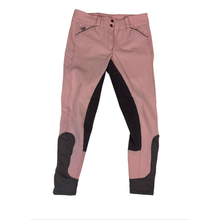 CNT 2815E Smartpak Piper Full Seat Breeches Pink and Grey 28R