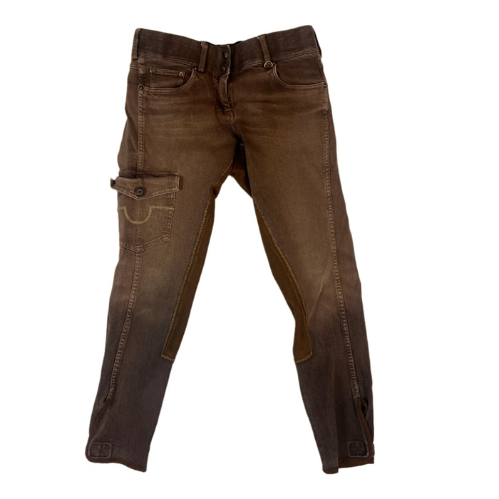 CNT 2815B Goode Rider Full Seat Breeches Brown Denim 30R