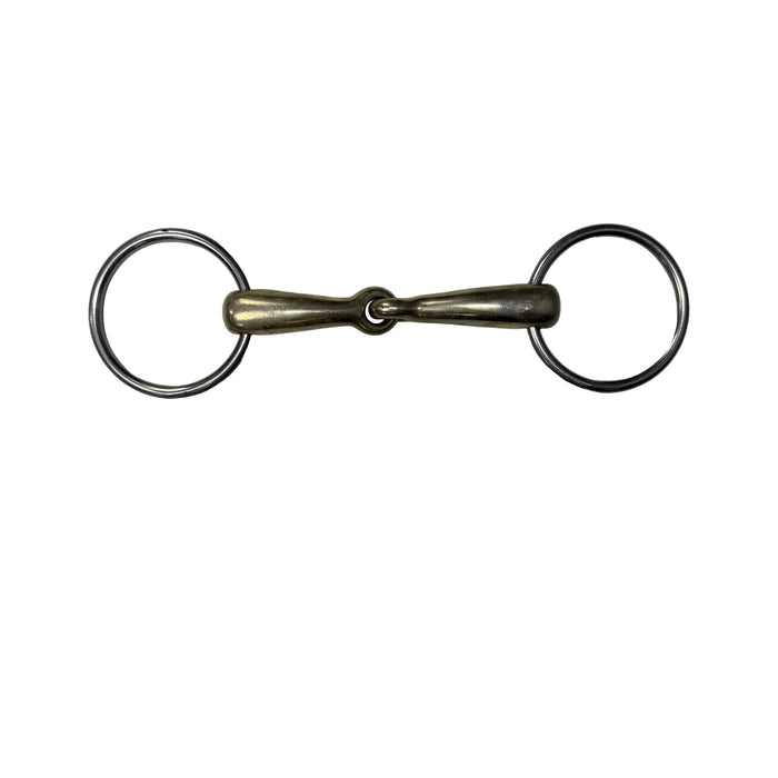 CNT 3171GGG Hermspringer Single Jointed Loose Ring Snaffle 5”