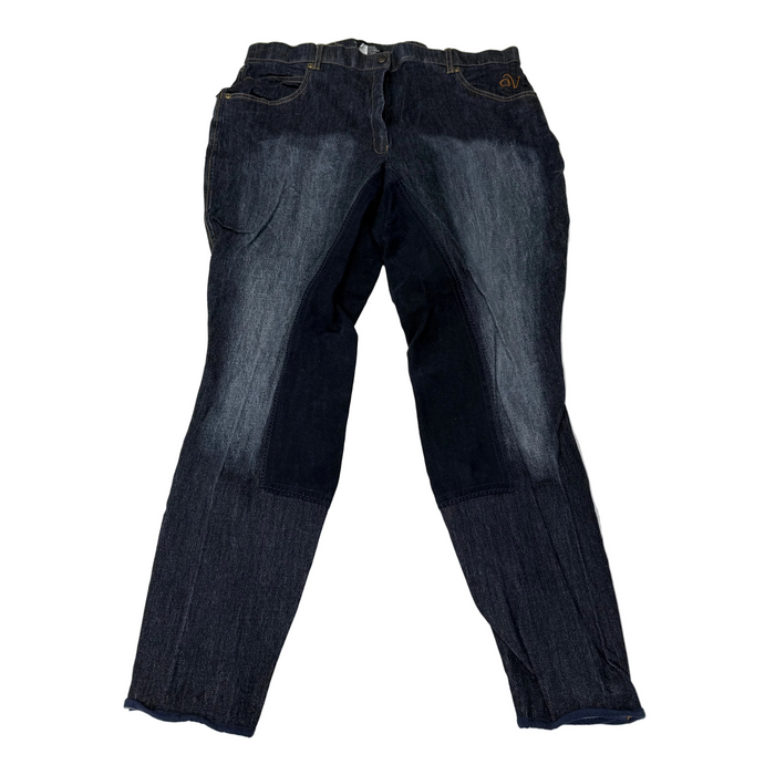 CNT 2140Y Ovation Full Seat Breeches Denim 36R
