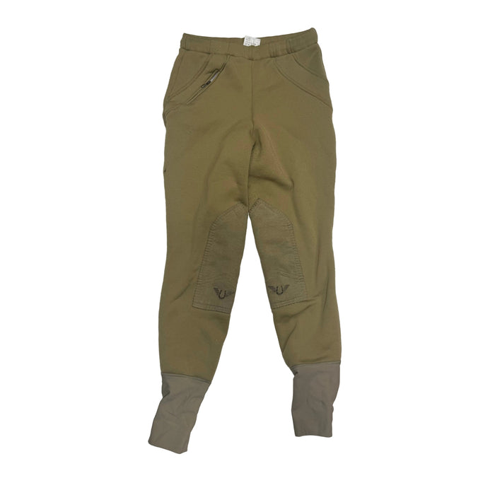 CNT 3213H Tuffrider Suede Knee Patch Fleece Pull On Tight Tan 26