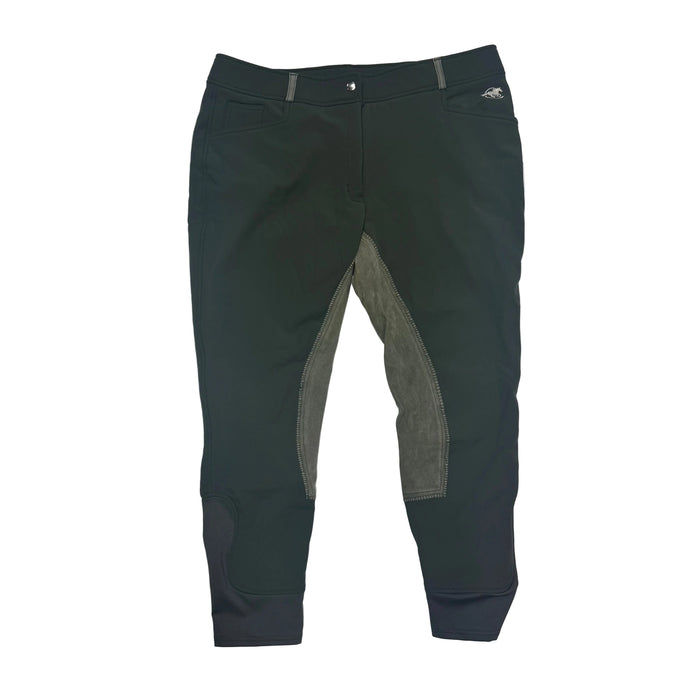 CNT 3213G Piper Suede Full Seat Winter Weight Tight Green 36R