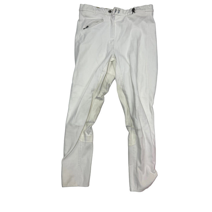 CNT 3213A Equi Comfort Suede Full Seat Breeches White 32