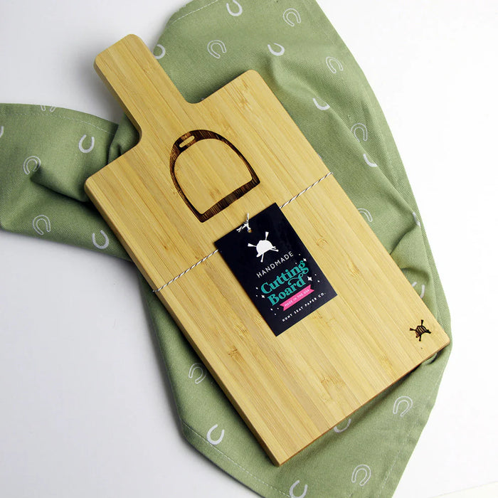 Hunt Seat Stirrup Iron Bamboo Mini Charcuterie Board
