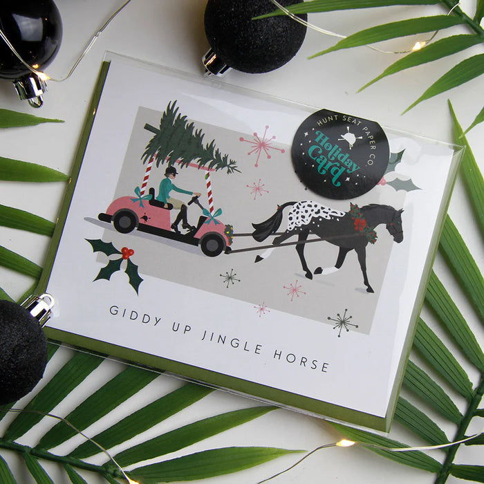 Hunt Seat Christmas Card Giddy Up Jingle Horse