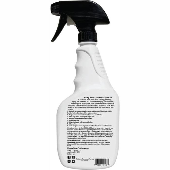 Knotty Horse Apricot Liquid Gold Grooming Spray 23oz
