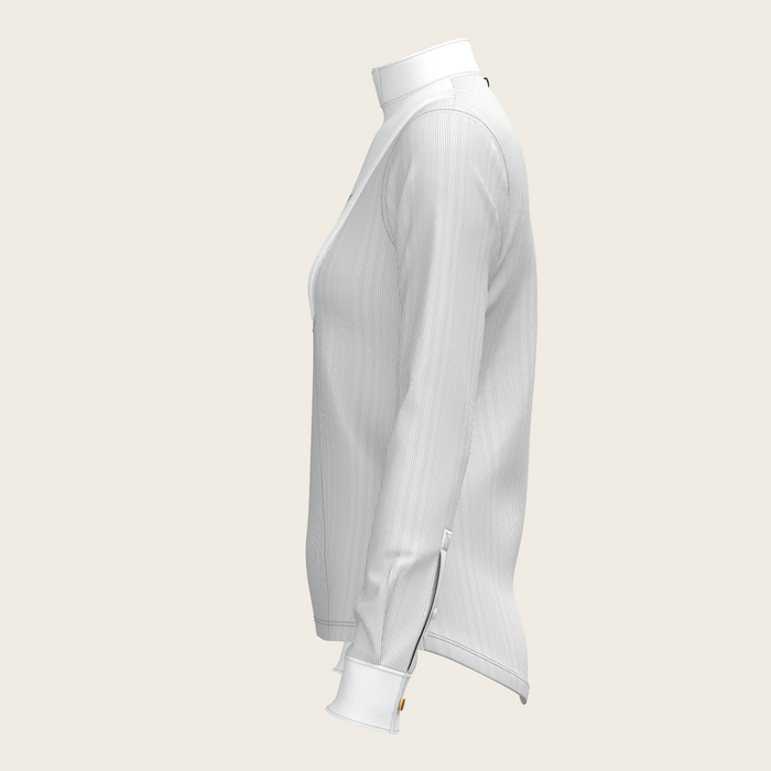 Espoir Stripes in Grey Pleated Long Sleeve Show Shirt