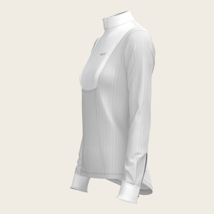 Espoir Stripes in Grey Pleated Long Sleeve Show Shirt