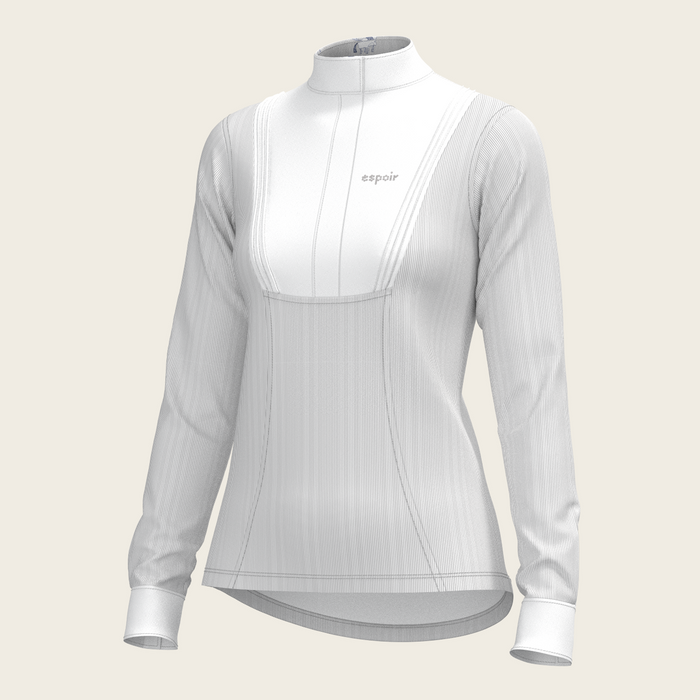 Espoir Stripes in Grey Pleated Long Sleeve Show Shirt