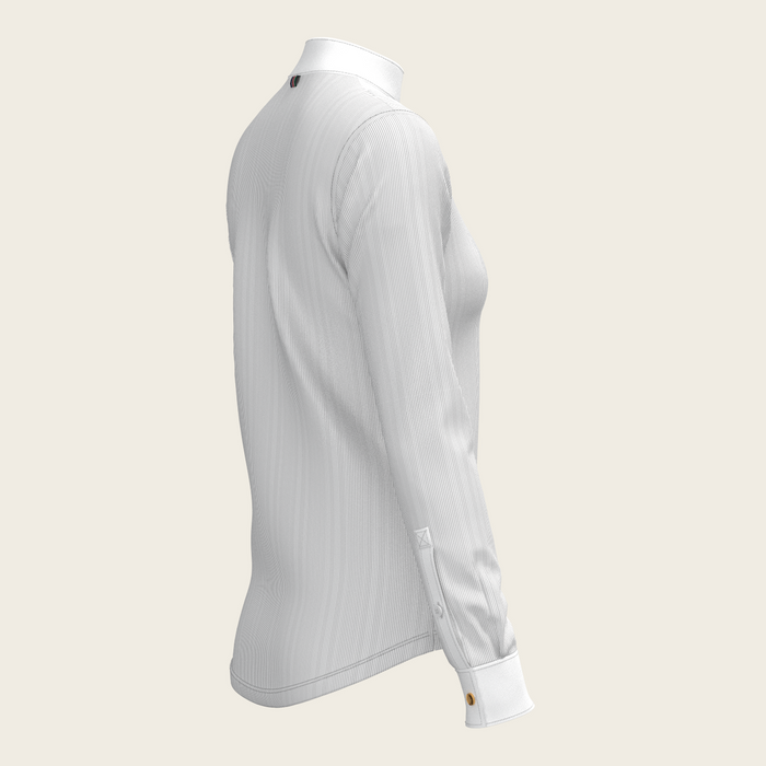 Espoir Stripes in Grey Pleated Long Sleeve Show Shirt