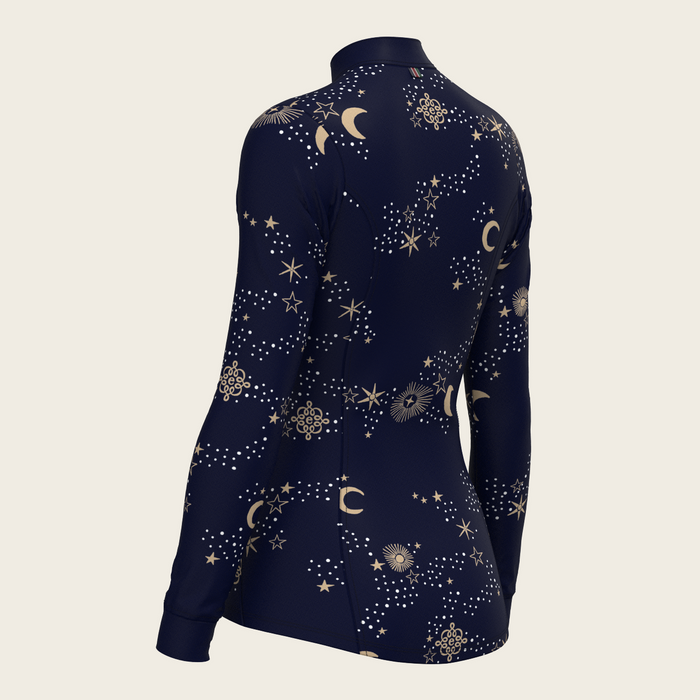 Espoir Stars on Navy Quarter Zip Sun Shirt