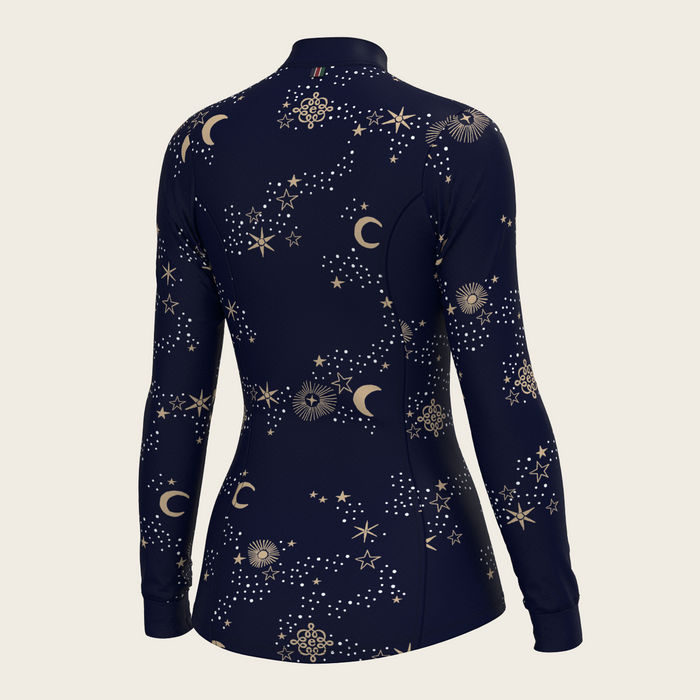 Espoir Stars on Navy Quarter Zip Sun Shirt