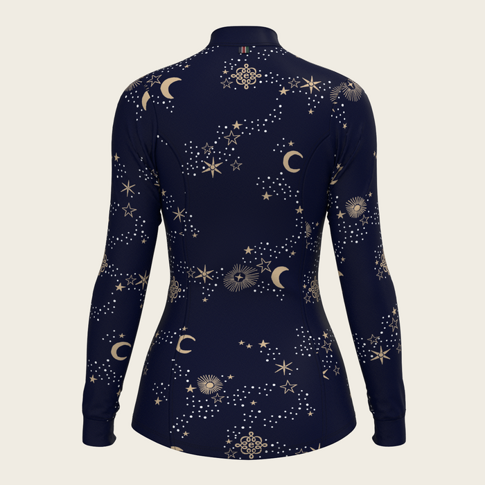 Espoir Stars on Navy Quarter Zip Sun Shirt