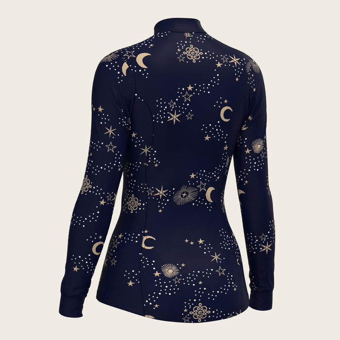 Espoir Stars on Navy Quarter Zip Sun Shirt
