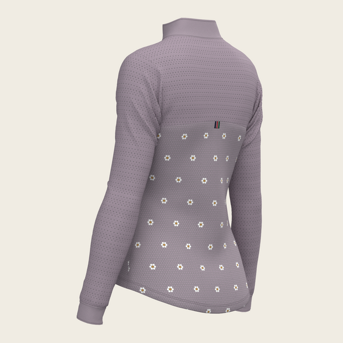 Espoir Mosaic Daises in Lavender Long Sleeve Sport Sun Shirt