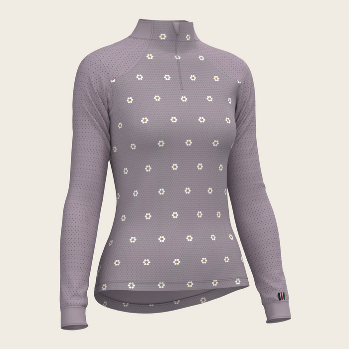 Espoir Mosaic Daises in Lavender Long Sleeve Sport Sun Shirt