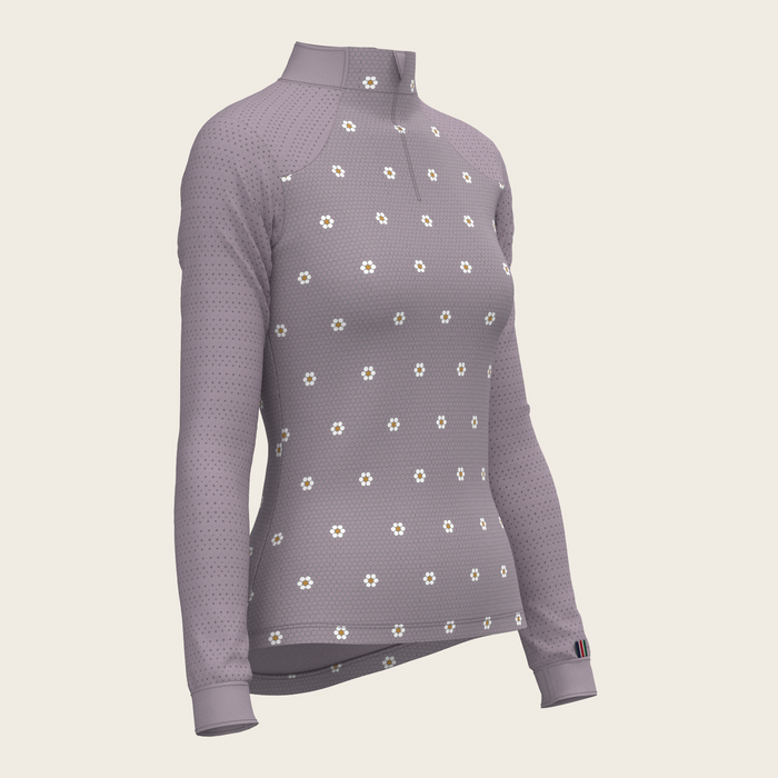 Espoir Mosaic Daises in Lavender Long Sleeve Sport Sun Shirt