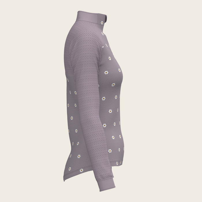 Espoir Mosaic Daises in Lavender Long Sleeve Sport Sun Shirt