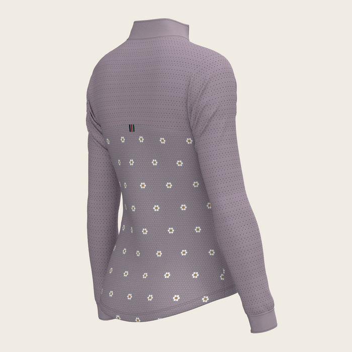 Espoir Mosaic Daises in Lavender Long Sleeve Sport Sun Shirt