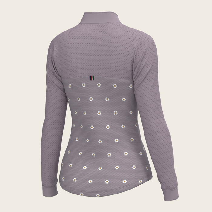 Espoir Mosaic Daises in Lavender Long Sleeve Sport Sun Shirt