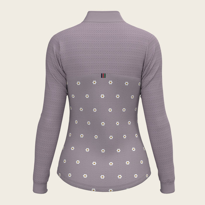 Espoir Mosaic Daises in Lavender Long Sleeve Sport Sun Shirt