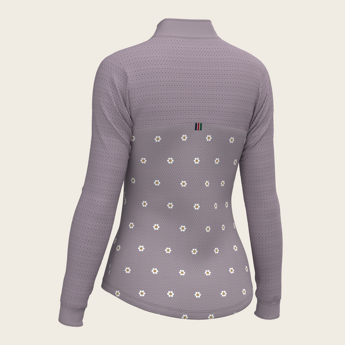 Espoir Mosaic Daises in Lavender Long Sleeve Sport Sun Shirt