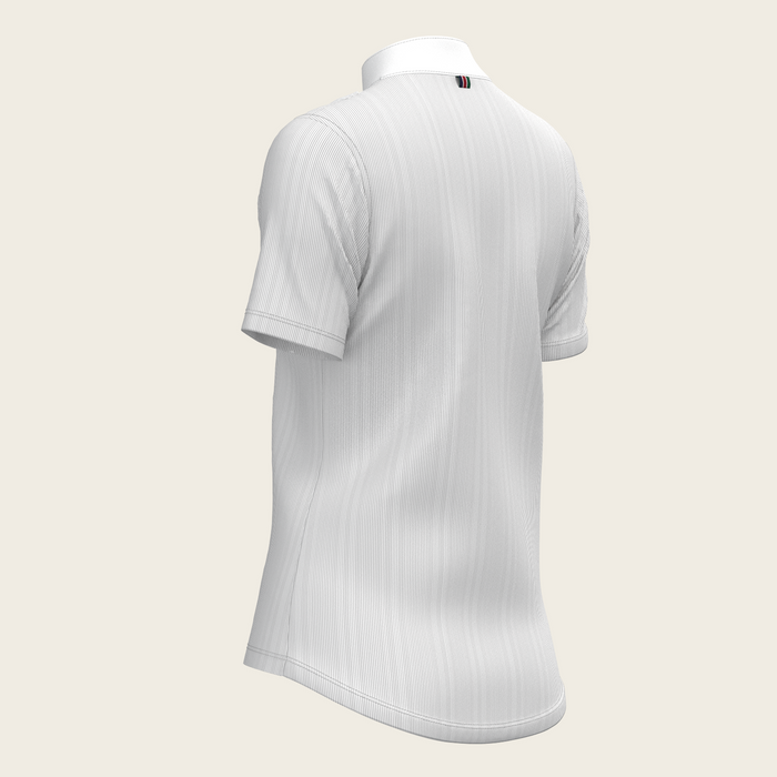Espoir Stripes in Grey Pleated Short Sleeve Show Shirt