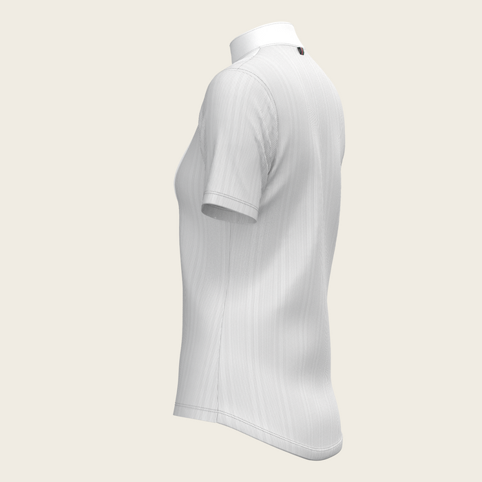 Espoir Stripes in Grey Pleated Short Sleeve Show Shirt
