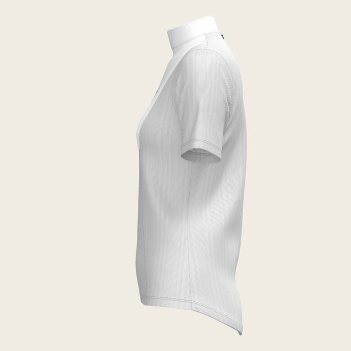 Espoir Stripes in Grey Pleated Short Sleeve Show Shirt